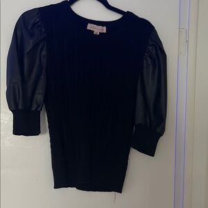 Black Puff Sleeve Top